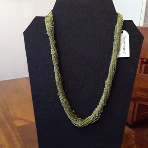 Fiber & Glass Bead Necklace from Fibrations - 22 inches